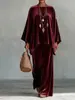 2026 Transfronterizo Europeo y Americano Amazon Otoño e Invierno Nuevo Terciopelo Cuello Redondo Manga Larga Moda Holgada Top y Pantalones de Pierna Ancha Conjunto