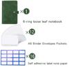 Amazon Cuaderno A6 Hebilla Bolsillo de Solapa Portátil Cuaderno de Pantalón Hojas Sueltas Libreta Presupuesto de Efectivo