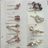 Horquilla para el cabello de celebridad estilo coreano y japonés Pinza para flequillo con perlas y pedrería Nueva pinza lateral Accesorio para el cabello Número Wyj18