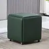 Banqueta de Almacenamiento Moderna Nórdica, Banqueta para Cambiarse los Zapatos, Taburete Pequeño Multifuncional, Taburete Plegable Cubo, Taburete Combinado Cinco en Uno
