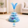 Brinquedo Interativo para Gatos Autônomo Bola Giratória Torre de Brinquedos Multi-Níveis Vara com Pena para Gatos Brinquedo de Entretenimento para Gatos Transfronteiriço Fábrica