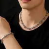 Nuevo Estilo Nudo de Cerdo Grueso Acero Inoxidable Accesorio Pulsera Collar Personalizado Gama Alta Acero de Titanio Juego de Joyería Mayoreo