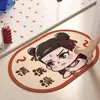 Alfombrilla de Piso de Diatomeas Dibujos Animados Nezha Alfombrilla para Pies Absorbente de Agua de Secado Rápido Hogar Alfombrilla Antideslizante para Baño Hogar Alfombrilla para Puerta Resistente a Manchas
