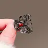 Pinza para el pelo pequeña de flor de cristal estilo coreano para mujer, elegante y sofisticada, exquisito accesorio nuevo para el cabello para la parte posterior de la cabeza