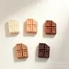 Accesorio de resina de chocolate tamaño bocado simulación de macarrón, llavero DIY de pegamento de crema, funda de teléfono hecha a mano, papelería