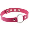 Gargantilla de Cuero PU Punk Rock Estilo Europeo y Americano Círculo Gargantilla Accesorios Moda Chica Caliente Nightclub Accesorios para Mujer