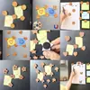 Mzct001-009 Ímã de Geladeira Magnético de Madeira Notas Adesivas Redondo Amor Madeira Tridimensional Ímã de Geladeira Magnético