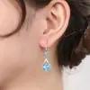 Nuevos Pendientes de Moda Populares de Tiktok para Mujer, Elegantes Pendientes Largos Colgantes, Estilo Coreano Sencillos con Pedrería, Pinzas de Oreja Clásicas