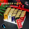 Nuevo Dibujo Animado Etiqueta de Cigarrillo Etiqueta de Coche Carcasa de Metal Hierro Encendedor a Prueba de Viento Moda Inflable Llama Recta Azul Publicidad Personalizada