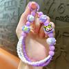 Lindo grafiti pulsera de animal pequeño cadena para teléfono móvil llavero acrílico colgante accesorios de moda para bolso regalo mayoreo