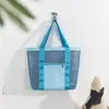 Bolsa de Playa de Viaje Estilo Coreano Bolsa de Almacenamiento Portátil para Exteriores Bolsa para Artículos de Tocador y Natación Bolsa de Almacenamiento Plegable de Malla Bolsa de Viaje
