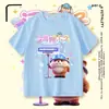 Camiseta de Manga Corta de Algodón Puro para Niños, Estilo Fiesta Eggman, Chico Castor, Moda de Verano para Niños Mayores, Top Holgado