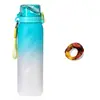 Botellas de Agua Deportivas Populares Europeas y Americanas, Botellas de Agua Aromáticas Hechas de Material Tritan, Seguras y Libres de Bisfenol A, con Anillos Saborizados a Frutas