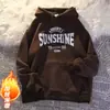 Novo Moletom com Letra para Homens e Mulheres, Estilo College, Tendência Esportiva, Casual Preguiçoso, Confortável, Peça Superior Versátil