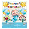24 PIEZAS Venta Caliente Transfronteriza Película de Aluminio Traje de Globos de Cumpleaños Juguete de Dibujos Animados para Niños Globo Decoraciones para Fiesta de Cumpleaños