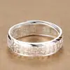 Anillo Baifu de plata de ley 999 anillo abierto simple para comida plata de moda anillo de pareja 999 una generación de pelo
