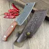 Fabricante Cuchillos de Exterior Hechos a Medida al por Mayor, Cuchillos para Comer Carne a la Barbacoa, Cuchillos de Deshuesar Forjados, Cuchillos Rectos con Mango de Madera, Productos de Venta Caliente Transfronteriza