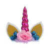 Enchufe para Pastel de Cumpleaños Temática de Unicornio Animal de Dibujos Animados Unicornio Velas para Pastel Paja Decoración de Cejas