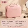 Bolsa de maquiagem de couro três em um, grande capacidade, bolsa de armazenamento de higiene pessoal removível, bolsa de maquiagem à prova d'água para pincéis de maquiagem cosméticos