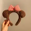 Diadema de orejas de conejo nueva felpa cara linda banda para el pelo para lavar la cara femenina Corea del Sur Celebridad de Internet horquilla de dibujos animados diadema tocado al por mayor