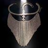 Accesorios de diamantes de imitación superventas transfronterizos máscara de borla de diamante de color exótico actuación escénica disfraz misterioso máscara de decoración femenina