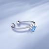 Damila S925 brincos de prata esterlina chifres zircônio azul estilo coreano um veado você tem brincos de zircônia feminino joias de natal atacado