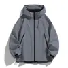 Venta Directa de Fábrica Primavera y Otoño 2077 Estilo Delgado Holgada con Capucha Chaqueta para Hombre Bloques de Color Ropa de Trabajo Moda Chaqueta para Hombre Tendencia