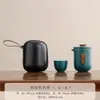 Juego de Té Portátil para Viaje Juego Pequeño Tetera para Exteriores Taza de Té Sencilla Personal para Acampar Taza Rápida Una Tetera Cuatro Tazas