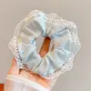 Novos scrunchies de tecido de verão com alto apelo estético, elásticos de cabelo florais pequenos, acessórios de cabelo fofos e versáteis