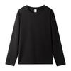 Primavera y Otoño 230g Pesado Peinado Manga Larga Camiseta Base Algodón Color Sólido Holgada Cuello Redondo Camiseta Estampada Ropa de Trabajo