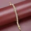 Nuevo brazalete fino de dos filas de pedrería de color para mujer, simple, popular en Medio Oriente, Europa y Estados Unidos, venta al por mayor directa de fábrica