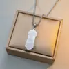 Directamente del fabricante: Collar Rectangular de Acero de Titanio con Patrón Estilo Lujo Ligero, Sencillo y Elegante para Uso Diario, Joyería al por Mayor