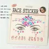 Pegatinas Faciales Populares de EDM Transfronterizas, Pegatinas para Uñas, Pegatinas de Diamantes Dos en Uno, Pegatinas para Cejas, Accesorios Faciales de Mascarada