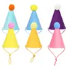 Sombrero de Cumpleaños de Tela de Fieltro Estilo Ins para Niños Decoración de Fiesta de Cumpleaños Infantil Sombrero para el Primer Cumpleaños del Bebé Sombrero de Cumpleaños para Mascotas