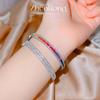 Pulsera de lujo con diamantes de imitación de circonitas y turmalina de colores, estilo de celebridad de Internet Lulu.