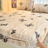 Lençol de Cama Ajustado de Veludo Coral Leite Espesso de Inverno Peça Única Colcha com Forro de Lã Protetor de Colchão Simmons Quente Conjunto de Três Peças