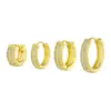 Pendientes de Zirconia con Micropavé de Doble Fila, Nuevos y Modernos Europeos y Americanos, Lujo Exquisito y Accesible, No es Necesario Quitar al Dormir, Pendientes con Color Conservado de Oro Real de 18K
