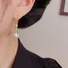 Pendientes Largos con Borla de Perlas en Forma de Gota Coreanos y Japoneses para Mujer, Únicos y Elegantes, Simples y Lujosos, Pendientes Adelgazantes