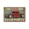 2024 Nova Garagem Americana Retro Tin Pintura Estilo Industrial Reparo Automóvel Fundo Parede Sem Moldura Decorativa Pintura Pendurada