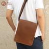 JOYIR Bolsa Transversal Masculina Vintage em Couro Crazy Horse Grande Capacidade Bolsa Masculina em Couro Genuíno Estilo Britânico Bolsa Masculina Versátil