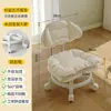Taburete Pequeño Giratorio con Ruedas, Taburete Bajo para Uso Doméstico, Taburete para Cambiarse los Zapatos, Banco Infantil con Ruedas, Silla con Respaldo Sellador de Costuras