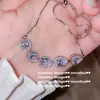 Pulsera Huevo de Paloma de Cristal Chapada en Platino 18K Dulce Elegante Micro Incrustación Zirconia Gota de Agua Joyería Vintage de Lujo Ligero