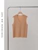 Chal de punto sin mangas de lana 100% con cuello en V, nuevo para Primavera/Verano 2026, versátil, holgado, para mujer, elegante para usar en capas