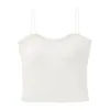 Nuevo Top de Tirante Único de Otoño Temprano Dopamina Espalda Hermosa Camisola Lencería para Mujer con Copas Integradas para Usar por Dentro por Fuera Capa Base Top sin Tirantes