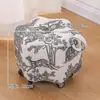 Nuevo taburete de cambio de zapatos de tela vintage para uso en el hogar en la sala de estar, taburete engrosado, taburete redondo, taburete bajo, taburete reposapiés para sofá, taburete de mesa de café