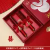 Peine de Boda Rojo con Cojín de Aire Peine para Novia Dote Espejo de Boda Caja de Regalo Set de Artículos de Boda