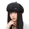 Boina de Color Maillard para Mujer, Sombrero Octogonal Estilo Retro, Gorra de Boina Moda Coreana, Sombrero de Artista Pintor para Mujer