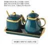 Olla de Vinagre de Cerámica para Cocina Doméstica Comercial Estilo Europeo Lujo Ligero Minimalista, Frasco para Chile, Olla para Condimentos, Olla para Aceite