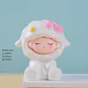 Nova Figura Criativa de Ovelha Fofa Sentada Brinquedo Tendência Caixa Surpresa Decoração de Resina Ornamento de Mesa