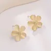 Estilo Retrô Novo Pingente de Metal Brincos de Pérola Pétala Atacado Moda Feminina Conjunto de Brincos de Celebridade da Internet de Alta Qualidade